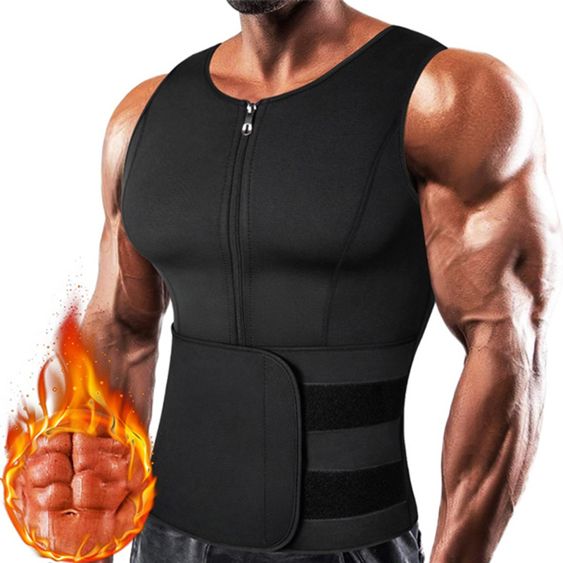Men Neoprene Sauna Zipper Wais - Crossfit Weight Vest 评论和价格