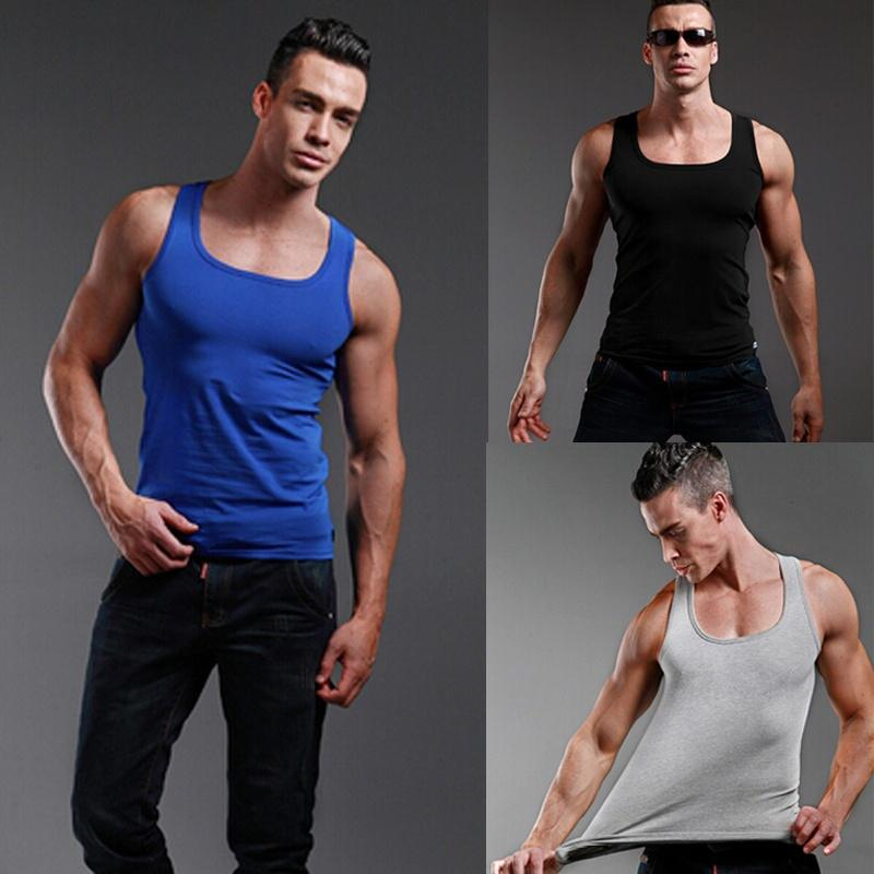 Men Sports Vest Sleeveless Squ - Crossfit Vest 评论和价格