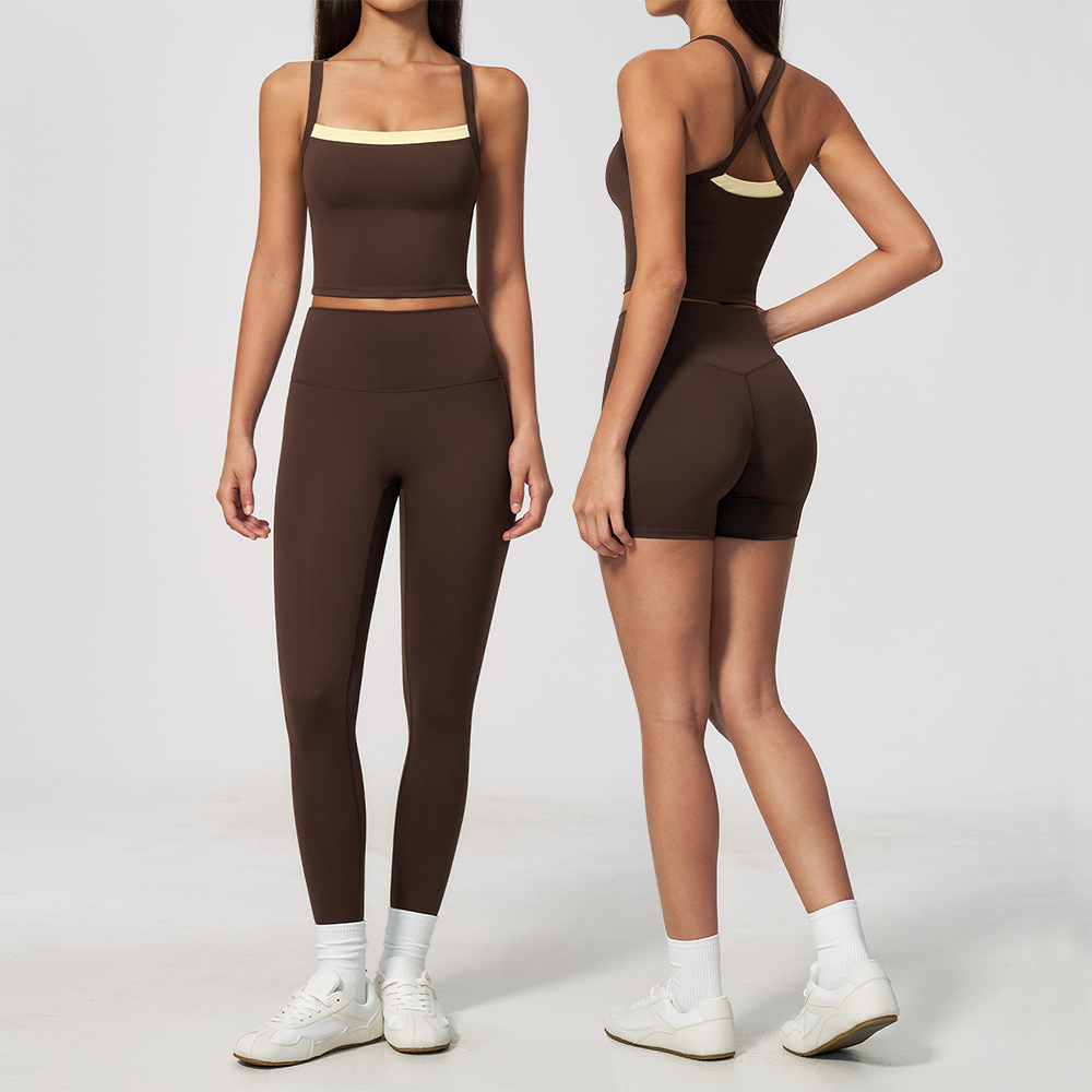 Yoga Set 2pcs Women Gym Set Ba - Crossfit Vest 评论和价格