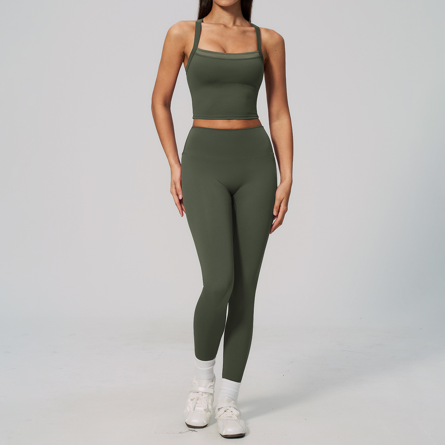 Yoga Set 2pcs Women Gym Set Ba - Crossfit Vest 评论和价格